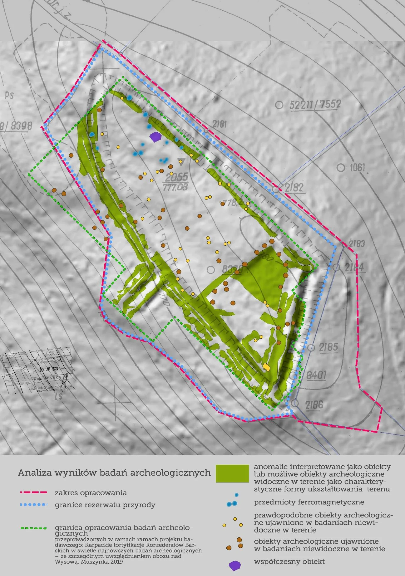 Analiza badań archeologicznych obozu Konfederatów Barskich w Muszynce — badania magnetyczne i elektrooporowe, Uniwersytet Rzeszowski 2019