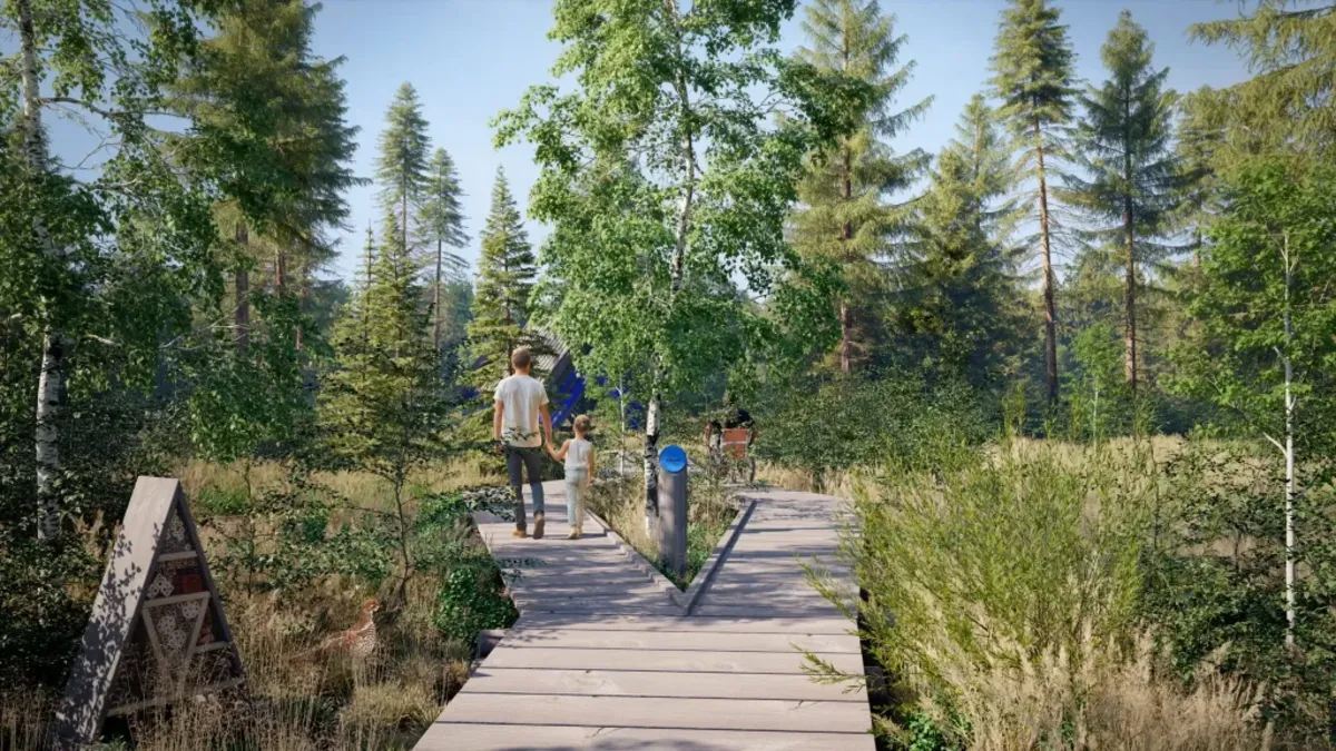 Wizualizacja Parku bioróżnorodności w Czarnym Dunajcu